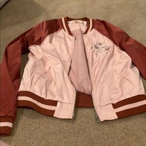 Pink jacket with beautiful floral embroidery